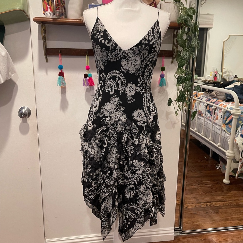 Vintage Carmen Marc Valvo Petite Asymmetrical Dress